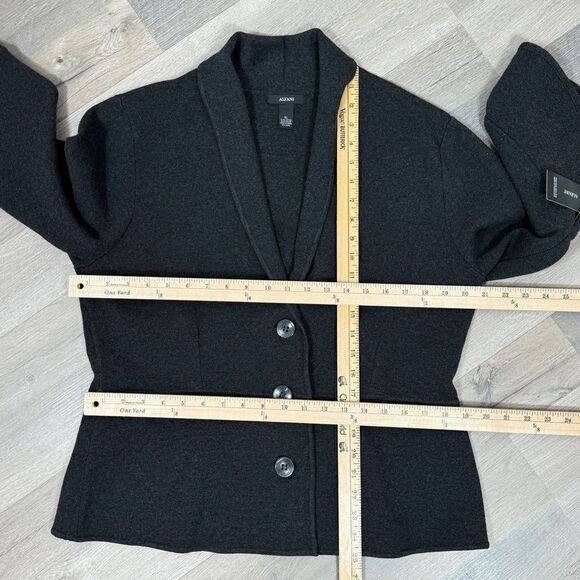 Alfani Bell Sleeve Collared Cardigan Jacket Charcoal Grey XL - Picture 13 of 14